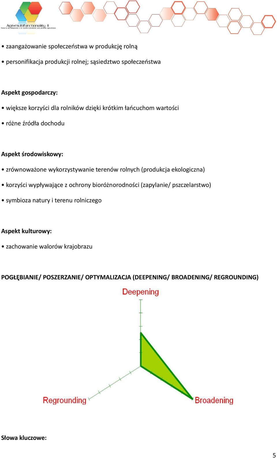 rolnych (produkcja ekologiczna) korzyści wypływające z ochrony bioróżnorodności (zapylanie/ pszczelarstwo) symbioza natury i terenu