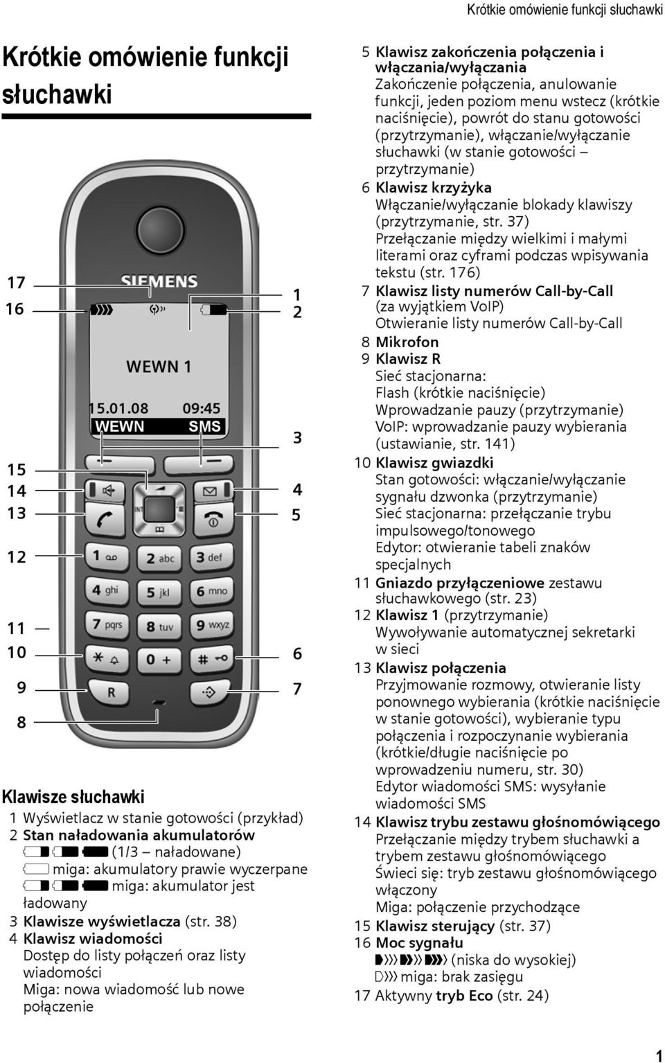 jest ładowany 3 Klawisze wyświetlacza (str.