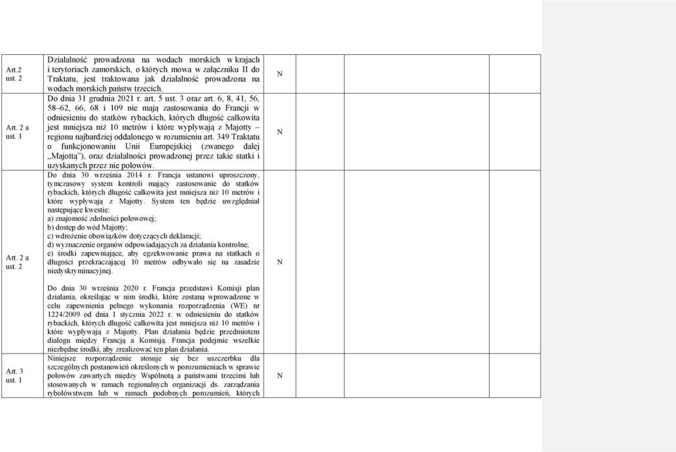 3 Działalność prowadzona na wodach morskich w krajach i terytoriach zamorskich, o których mowa w załączniku II do Traktatu, jest traktowana jak działalność prowadzona na wodach morskich państw