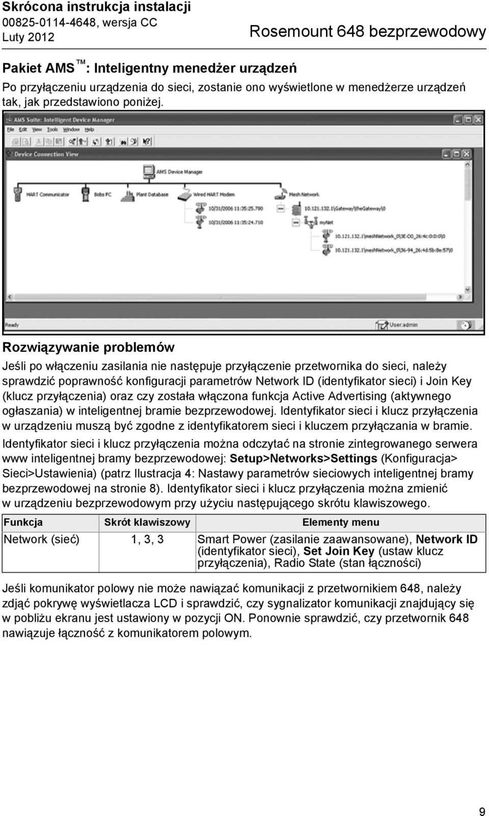 (klucz przyłączenia) oraz czy została włączona funkcja Active Advertising (aktywnego ogłaszania) w inteligentnej bramie bezprzewodowej.