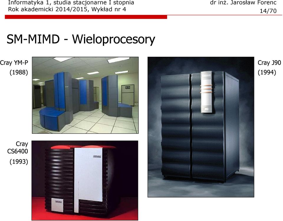 - Wieloprocesory Cray YM-P