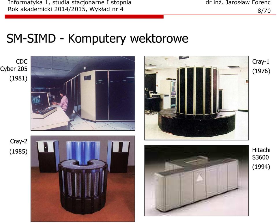 wektorowe CDC Cyber 205 (1981)