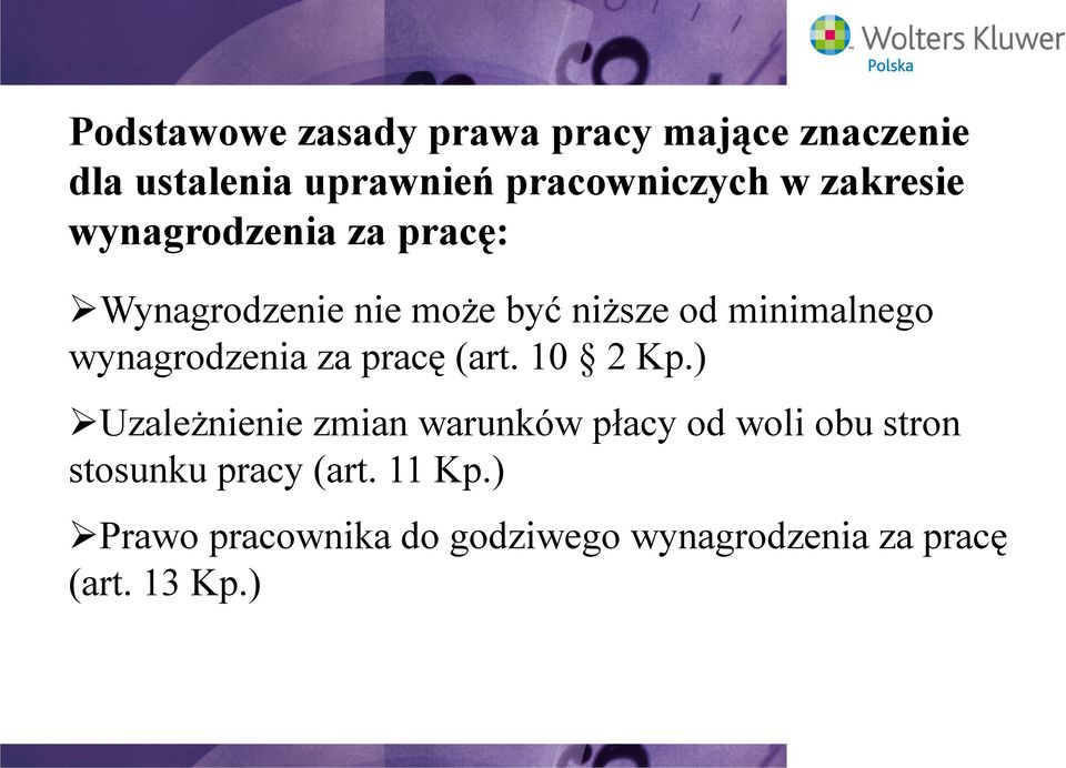 wynagrodzenia za pracę (art. 10 2 Kp.