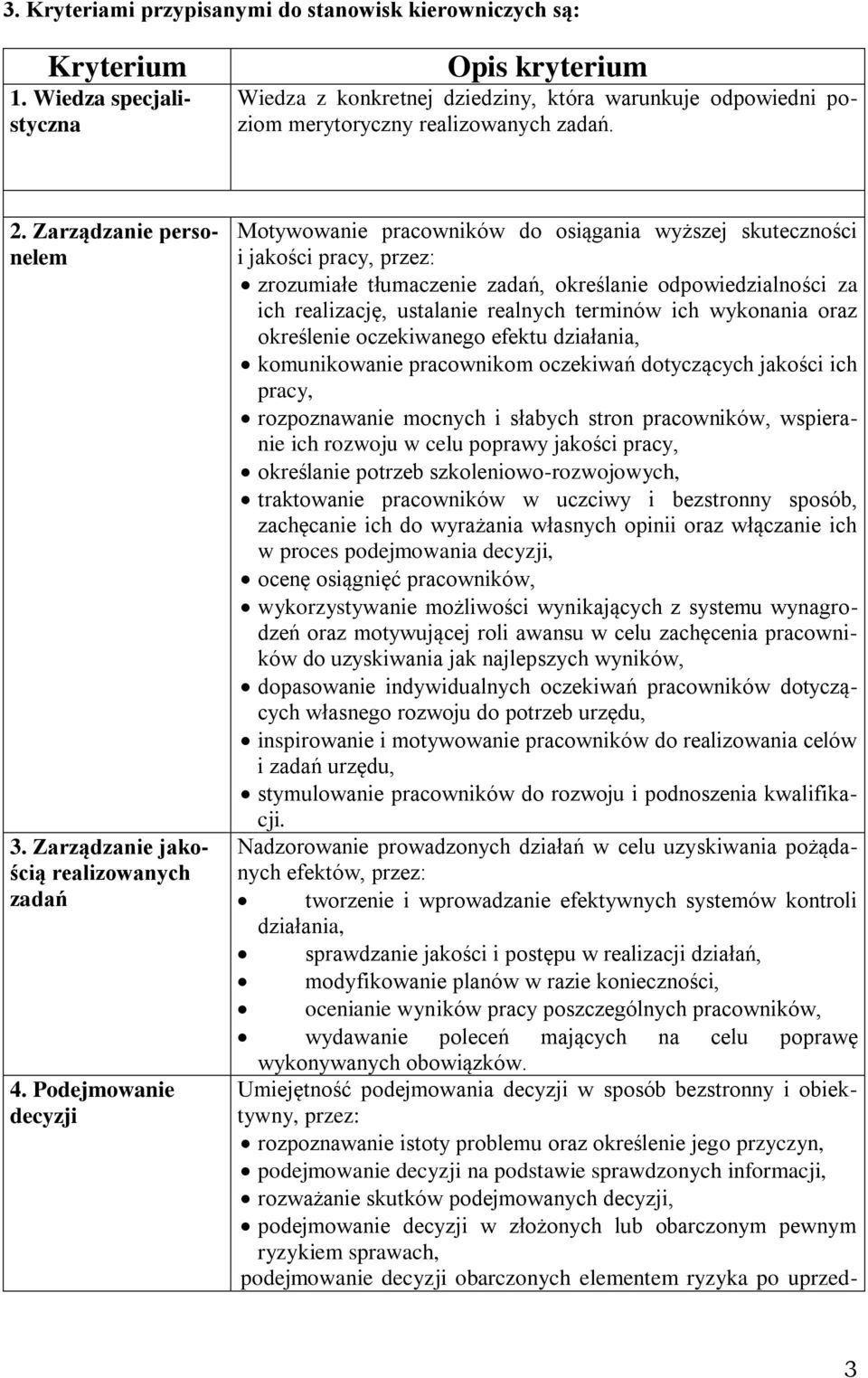 Podejmowanie decyzji Motywowanie pracowników do osiągania wyższej skuteczności i jakości pracy, przez: zrozumiałe tłumaczenie zadań, określanie odpowiedzialności za ich realizację, ustalanie realnych