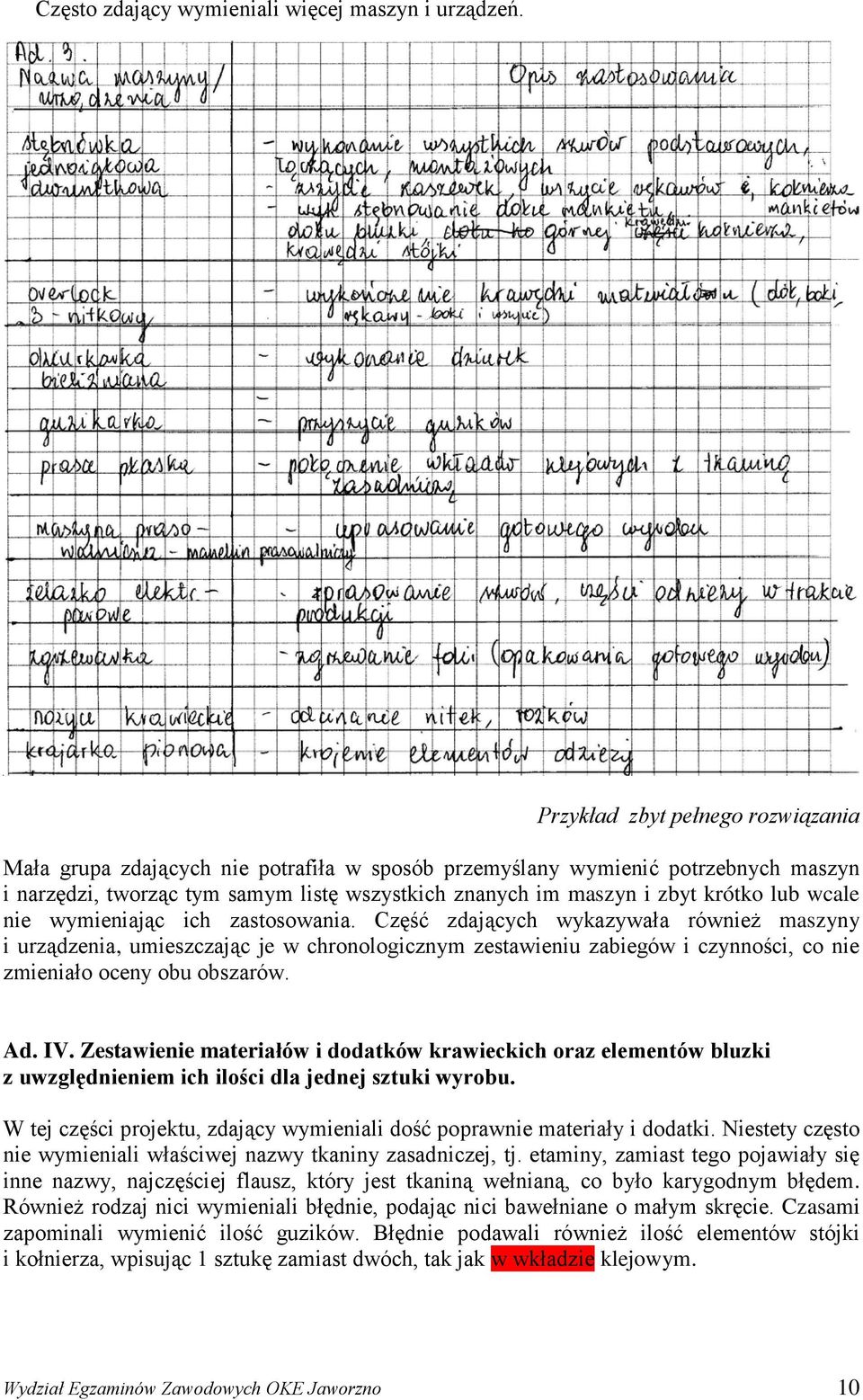 lub wcale nie wymieniając ich zastosowania.