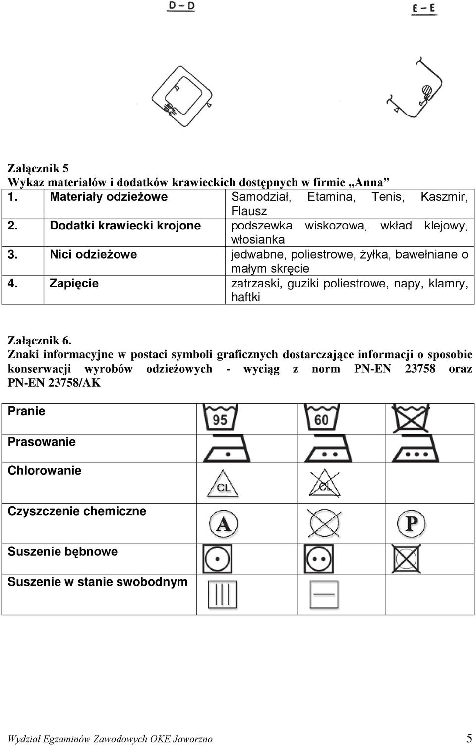 Zapięcie zatrzaski, guziki poliestrowe, napy, klamry, haftki Załącznik 6.