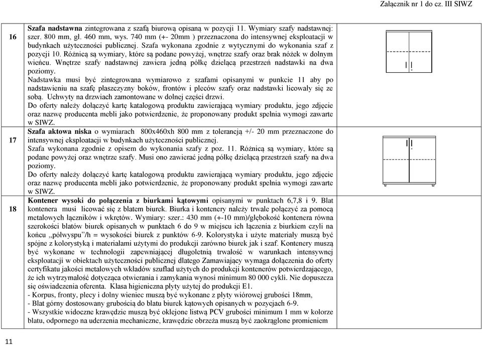 Różnicą są wymiary, które są podane powyżej, wnętrze szafy oraz brak nóżek w dolnym wieńcu. Wnętrze szafy nadstawnej zawiera jedną półkę dzielącą przestrzeń nadstawki na dwa poziomy.