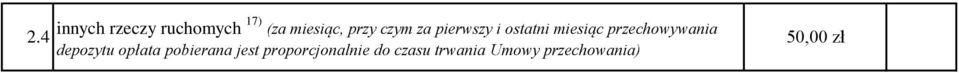 przechowywania depozytu opłata pobierana jest