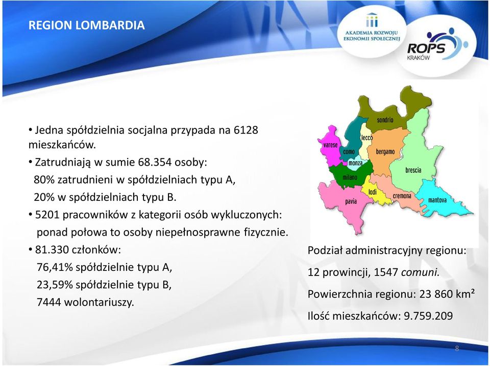 5201 pracowników z kategorii osób wykluczonych: ponad połowa to osoby niepełnosprawne fizycznie. 81.