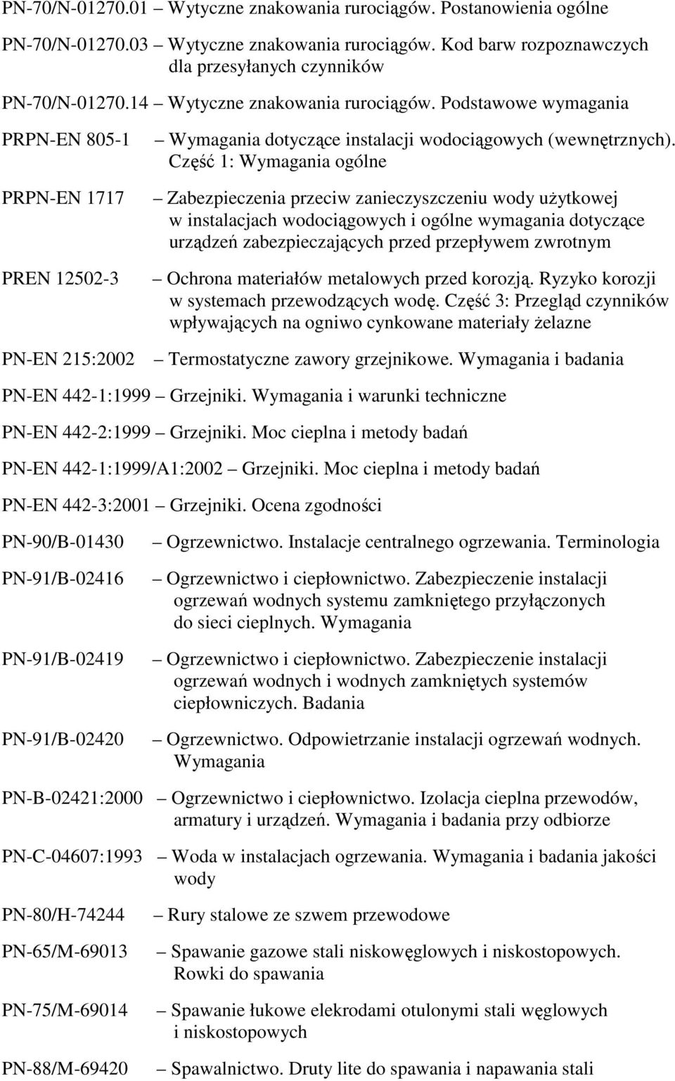 Część 1: Wymagania ogólne Zabezpieczenia przeciw zanieczyszczeniu wody uŝytkowej w instalacjach wodociągowych i ogólne wymagania dotyczące urządzeń zabezpieczających przed przepływem zwrotnym Ochrona