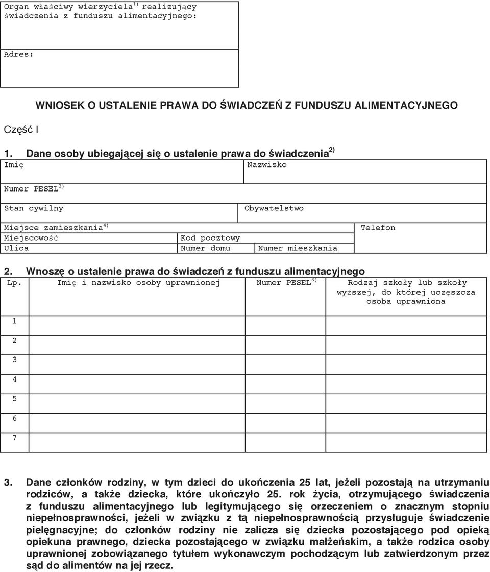Miejscowo Kod pocztowy Ulica Numer domu Numer mieszkania Telefon Lp.