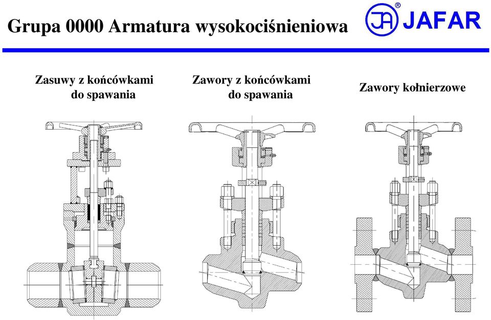 końcówkami do spawania Zawory