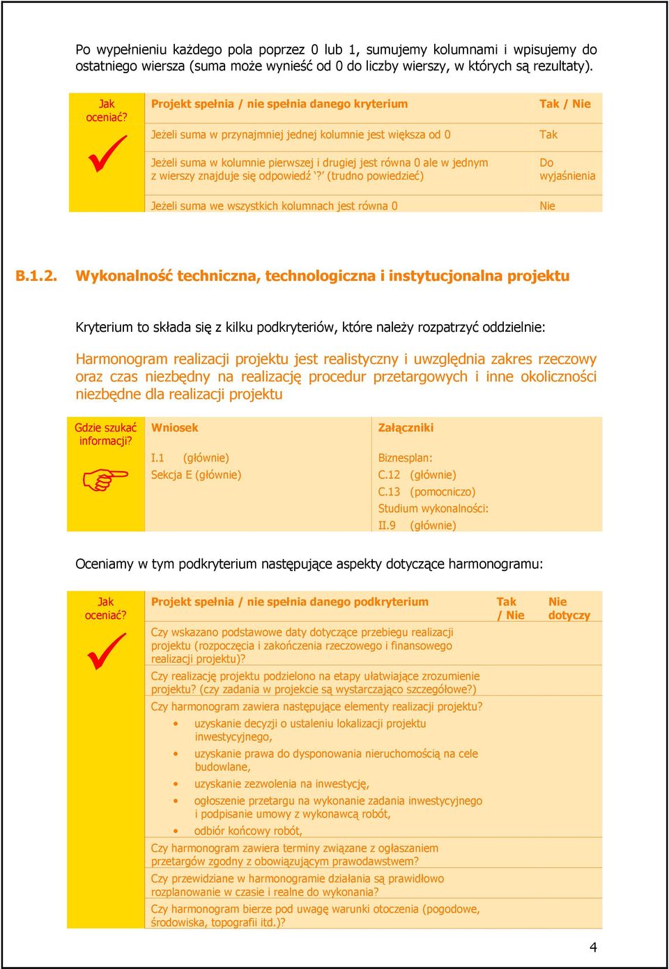 odpowiedź? (trudno powiedzieć) Jeżeli suma we wszystkich kolumnach jest równa 0 / Do wyjaśnienia B.1.2.