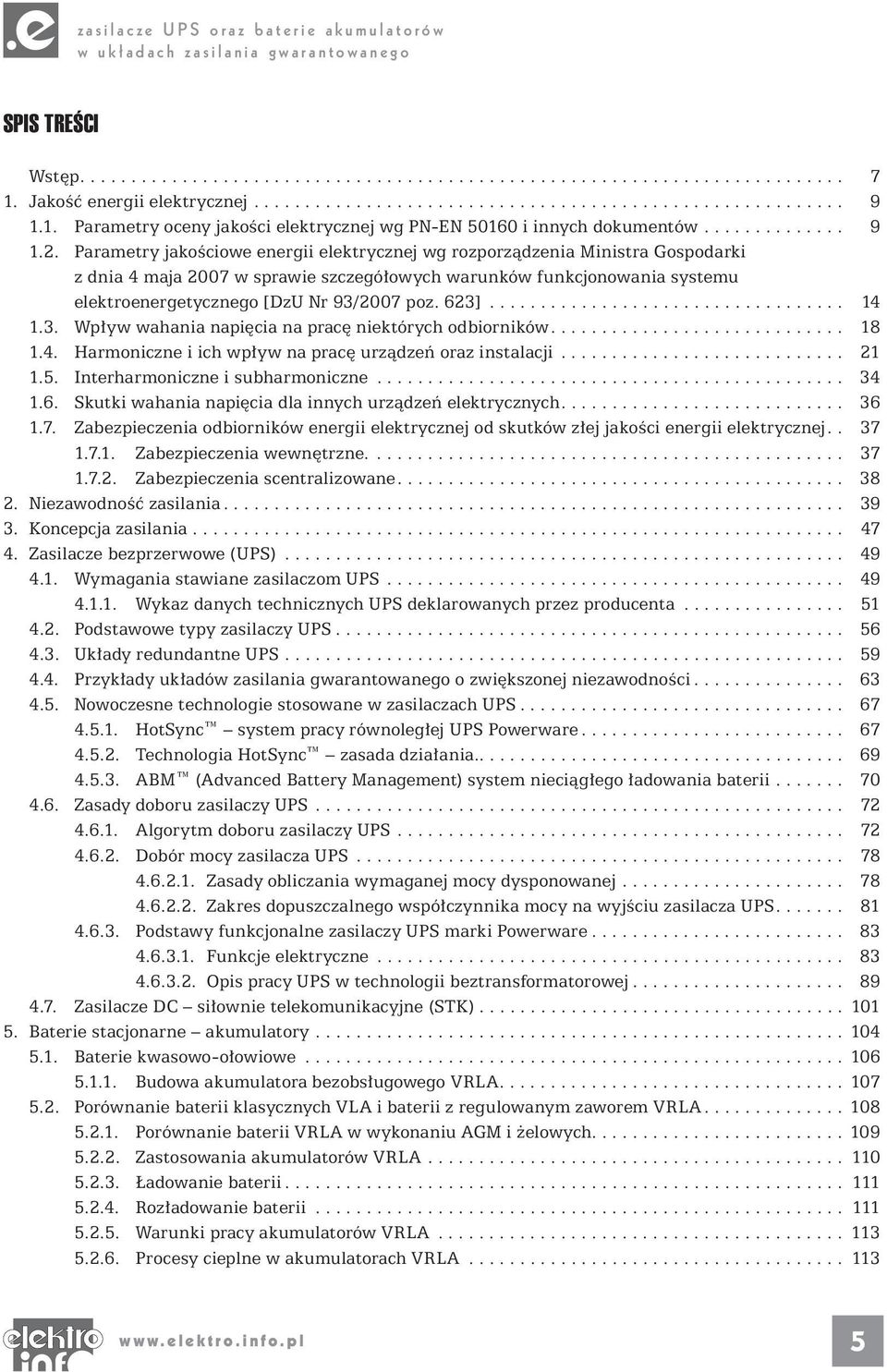 Parametry jakościowe energii elektrycznej wg rozporządzenia Ministra Gospodarki z dnia 4 maja 2007 w sprawie szczegółowych warunków funkcjonowania systemu elektroenergetycznego [DzU Nr 93/2007 poz.