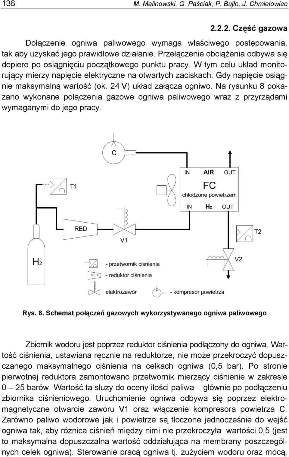 Gdy napięcie osiągnie maksymalną wartość (ok. 24 V) układ załącza ogniwo. Na rysunku 8 