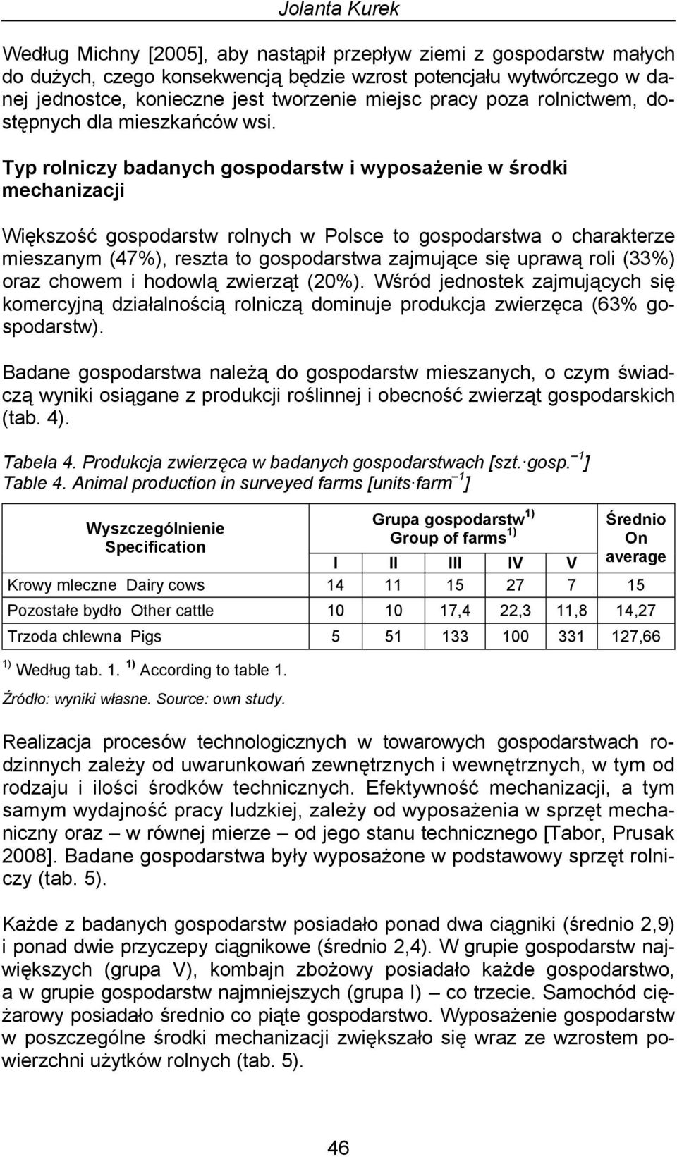 Typ rolniczy badanych gospodarstw i wyposażenie w środki mechanizacji Większość gospodarstw rolnych w Polsce to gospodarstwa o charakterze mieszanym (47%), reszta to gospodarstwa zajmujące się uprawą