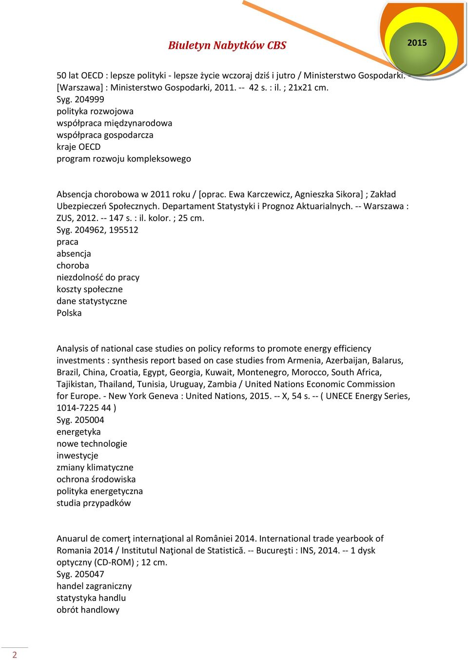 Ewa Karczewicz, Agnieszka Sikora] ; Zakład Ubezpieczeń Społecznych. Departament Statystyki i Prognoz Aktuarialnych. -- Warszawa : ZUS, 2012. -- 147 s. : il. kolor. ; 25 cm. Syg.