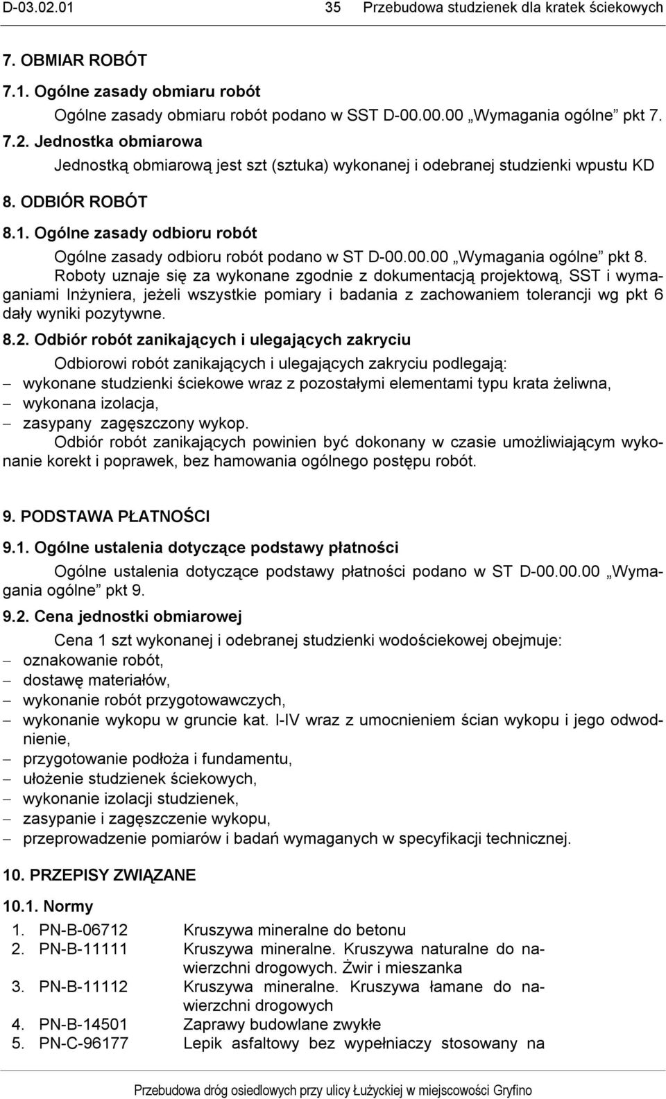 00.00 Wymagania ogólne pkt 8.