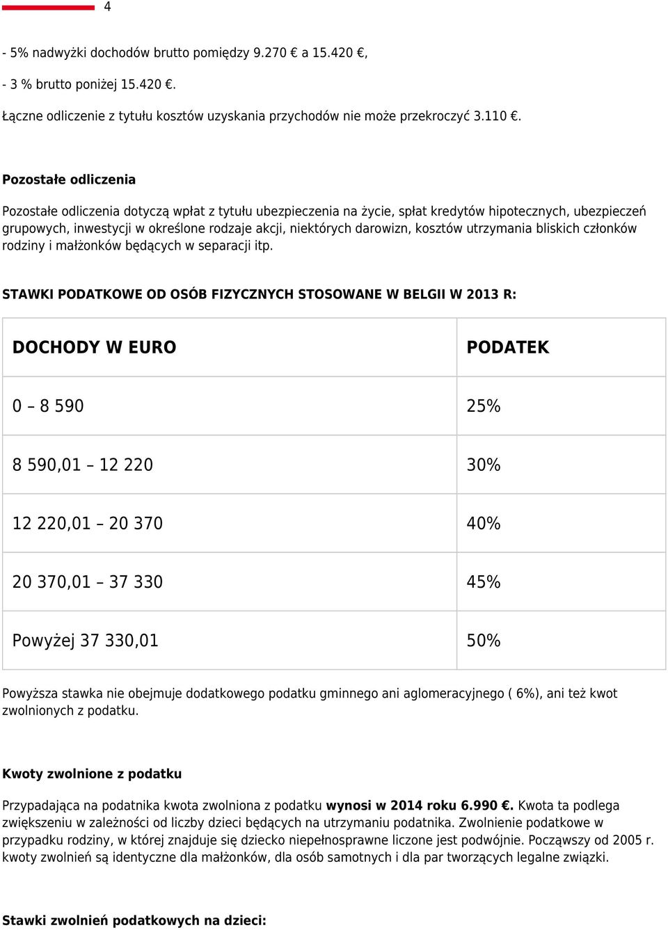 kosztów utrzymania bliskich członków rodziny i małżonków będących w separacji itp.