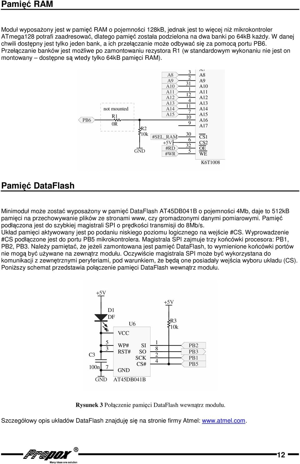 Przełczanie banków jest mo liwe po zamontowaniu rezystora R (w standardowym wykonaniu nie jest on montowany dostpne s wtedy tylko kb pamici RAM).
