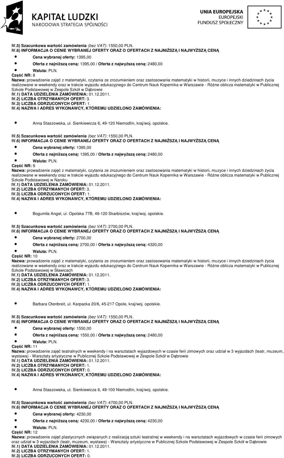 Sienkiewicza 6, 49-120 Niemodlin, kraj/woj. opolskie.