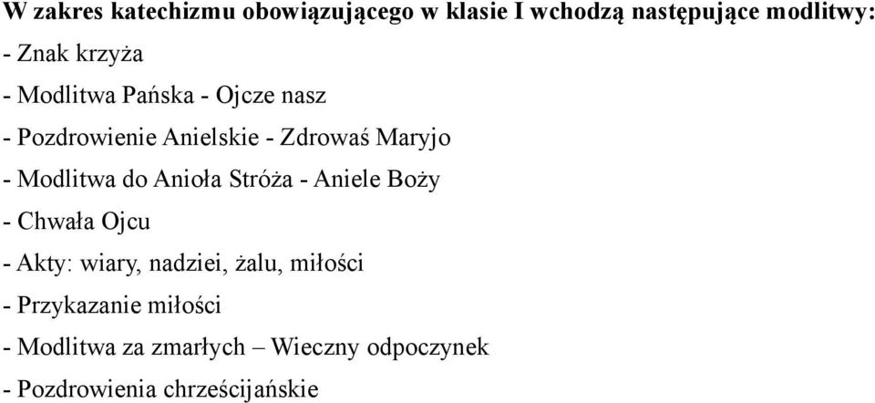 Modlitwa do Anioła Stróża - Aniele Boży - Chwała Ojcu - Akty: wiary, nadziei, żalu,