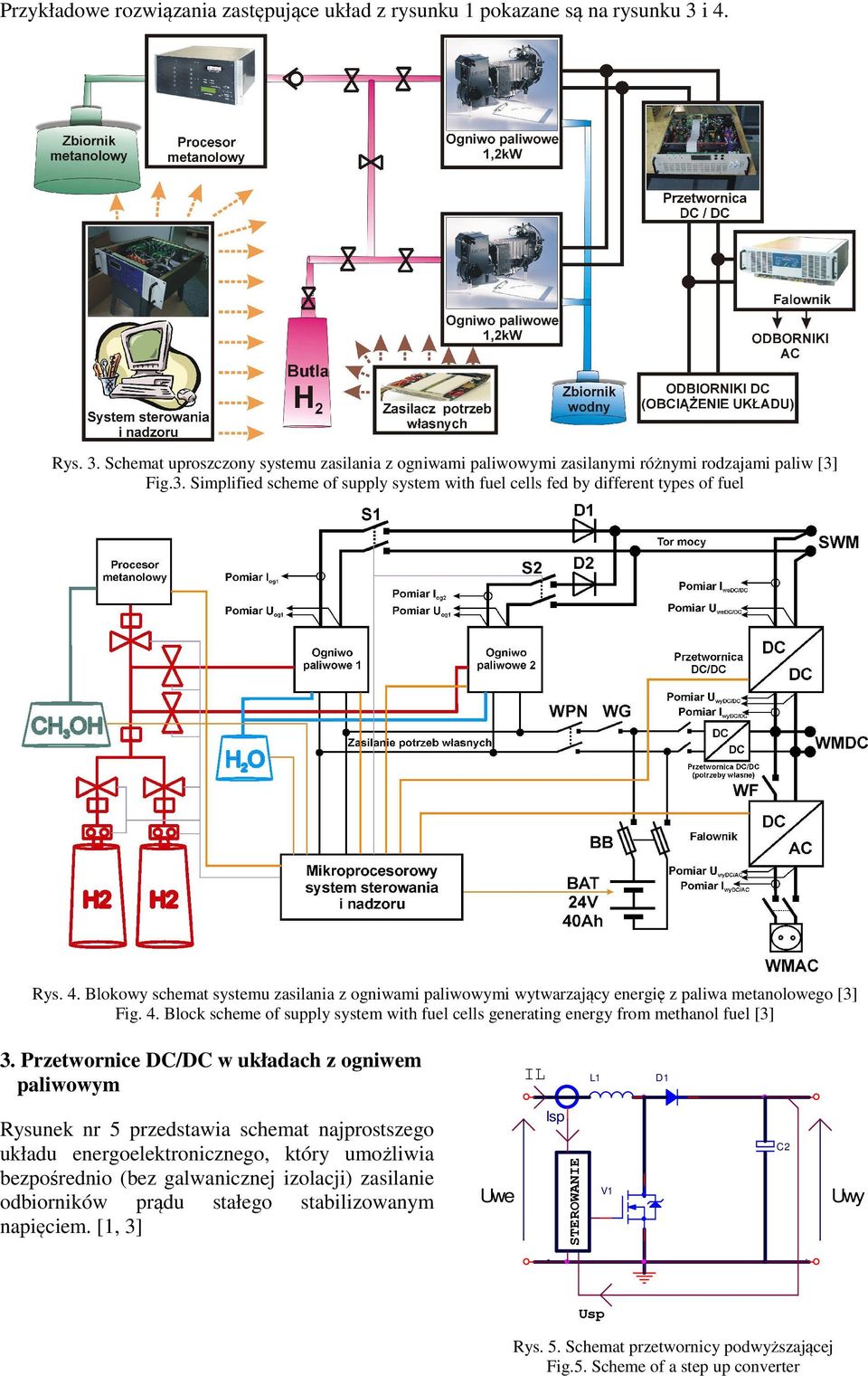 Block scheme of supply system with fuel cells generating energy from methanol fuel [3] 3.