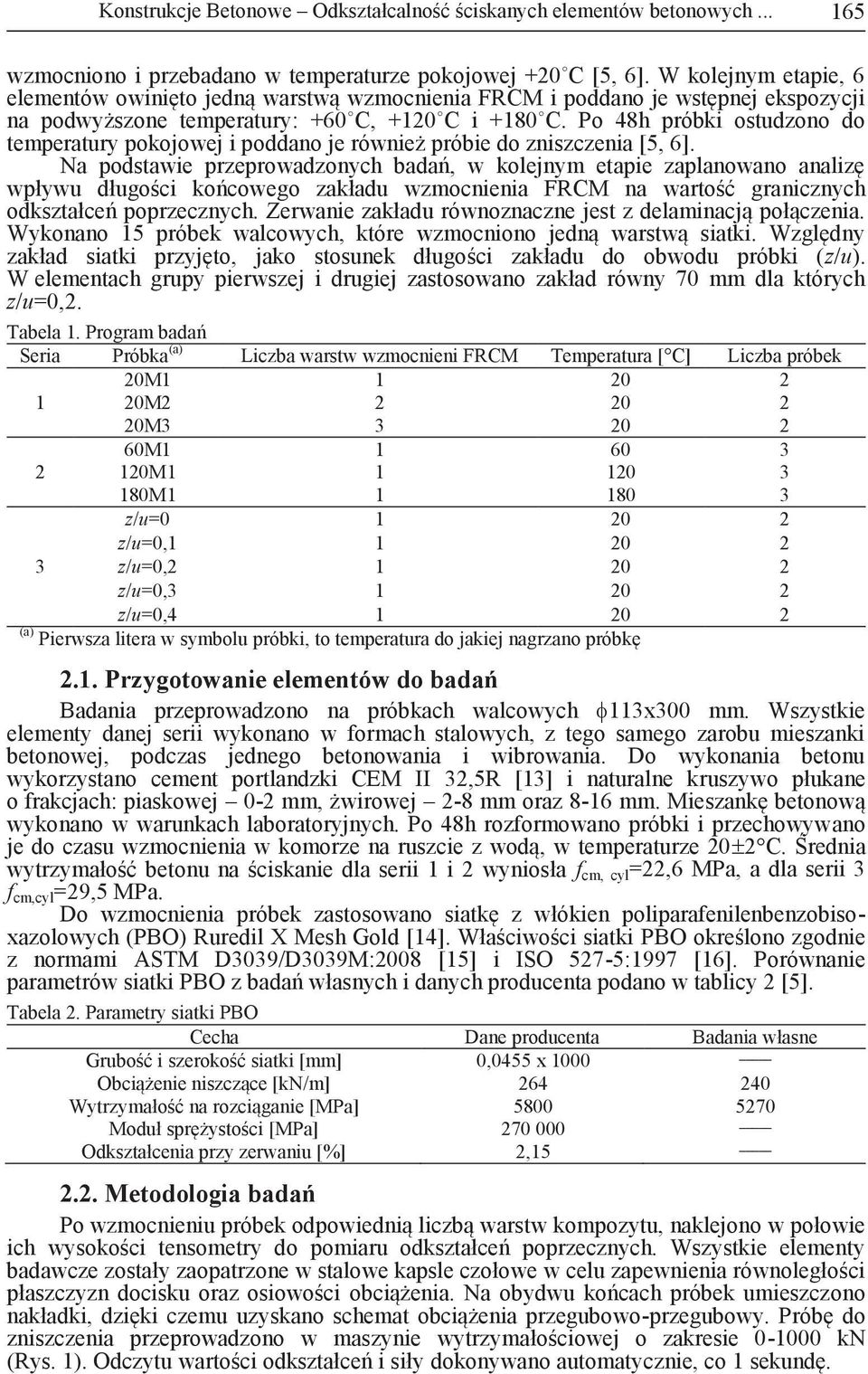 Po 48h próbki ostudzono do temperatury pokojowej i poddano je również próbie do zniszczenia [5, 6].