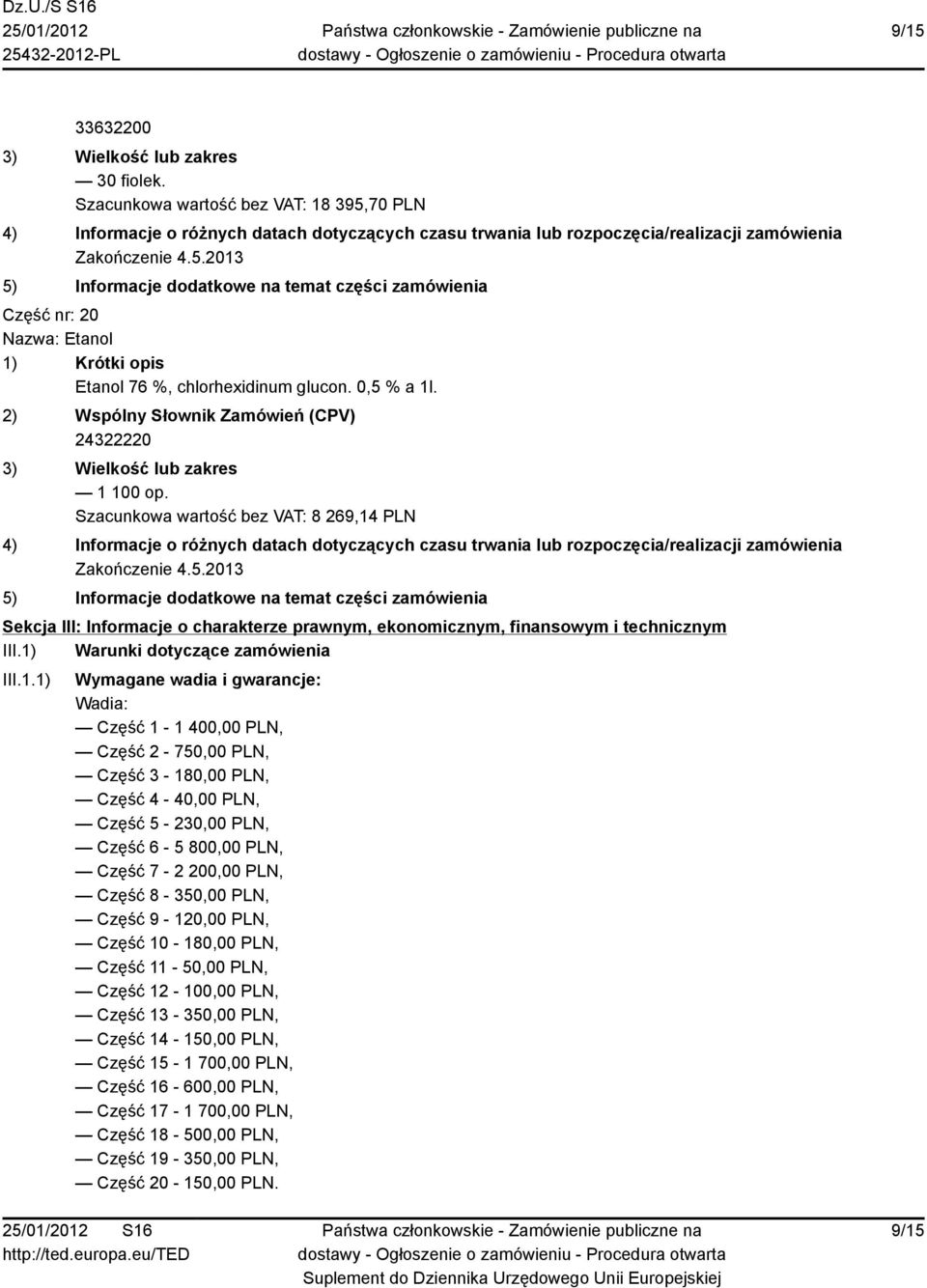 PLN Zakończenie 4.5.2013