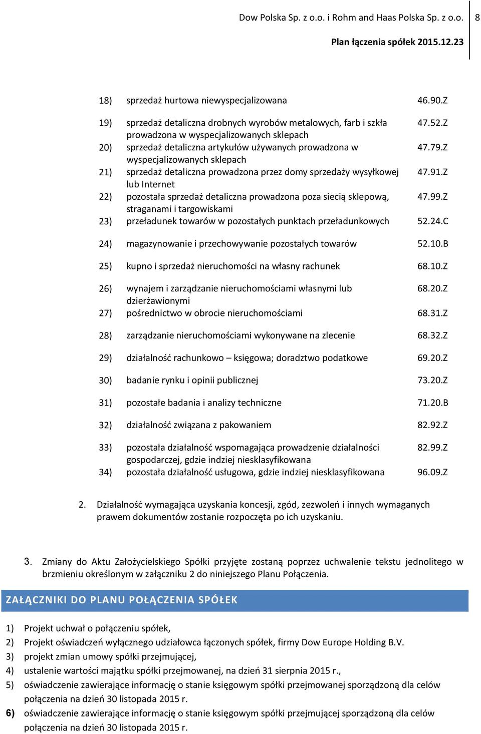 Z wyspecjalizowanych sklepach 21) sprzedaż detaliczna prowadzona przez domy sprzedaży wysyłkowej 47.91.Z lub Internet 22) pozostała sprzedaż detaliczna prowadzona poza siecią sklepową, 47.99.