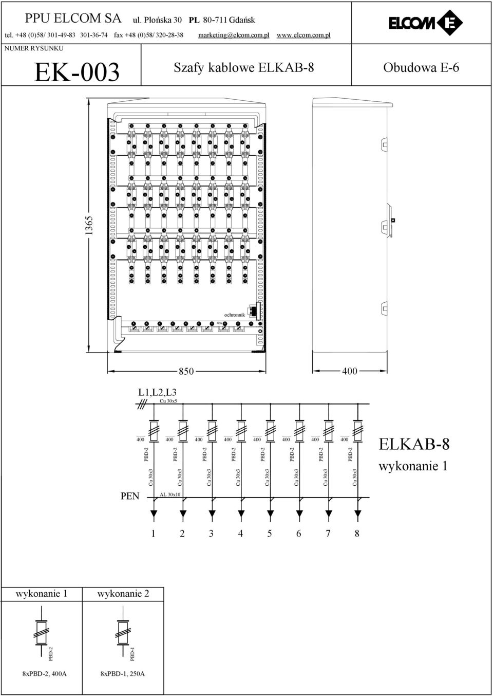 320-28-38 EK-003 Szafy kablowe ELKAB-8