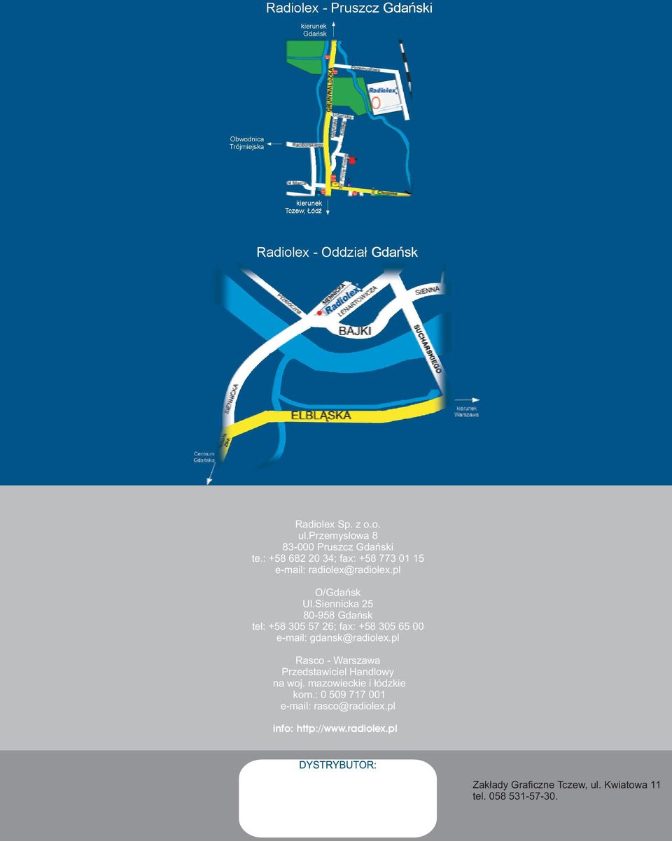 Siennicka 0- Gdañsk tel: + 0 7 ; fax: + 0 00 e-mail: gdansk@radiolex.