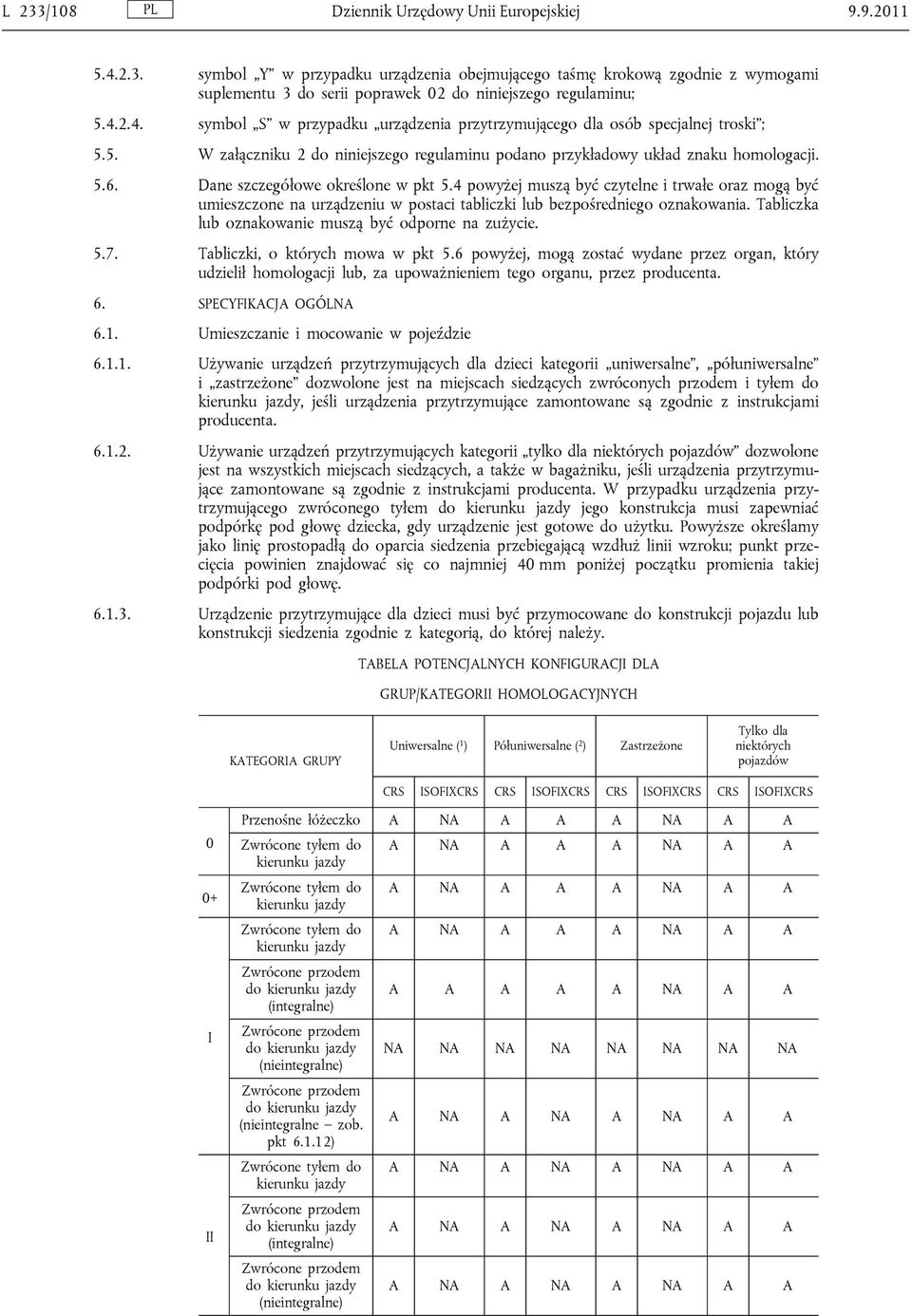 Dane szczegółowe określone w pkt 5.4 powyżej muszą być czytelne i trwałe oraz mogą być umieszczone na urządzeniu w postaci tabliczki lub bezpośredniego oznakowania.