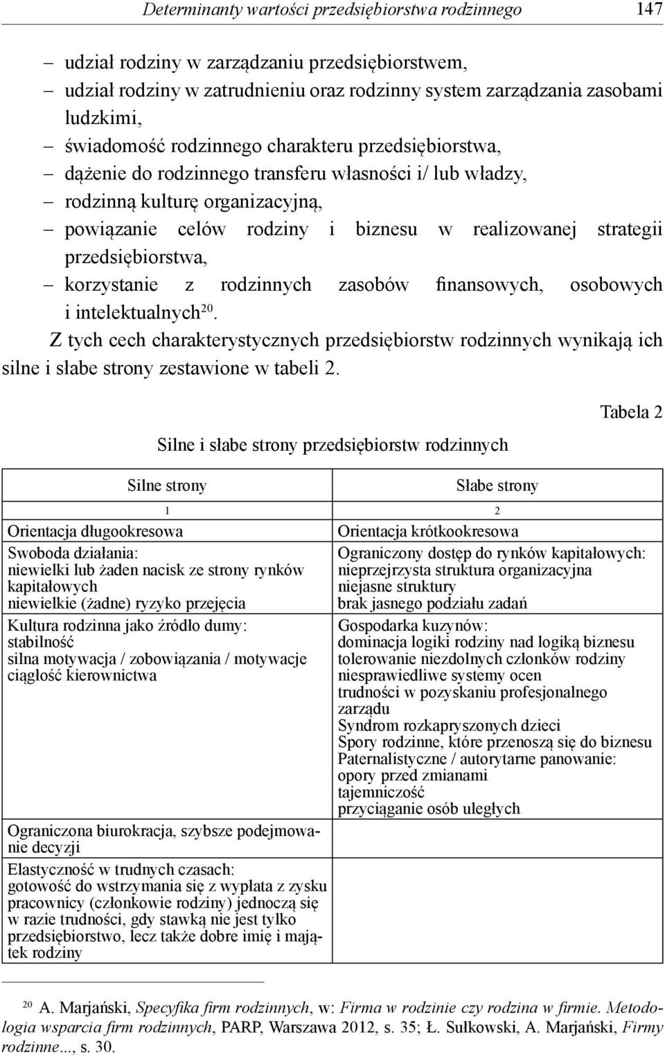 przedsiębiorstwa, korzystanie z rodzinnych zasobów finansowych, osobowych i intelektualnych 20.