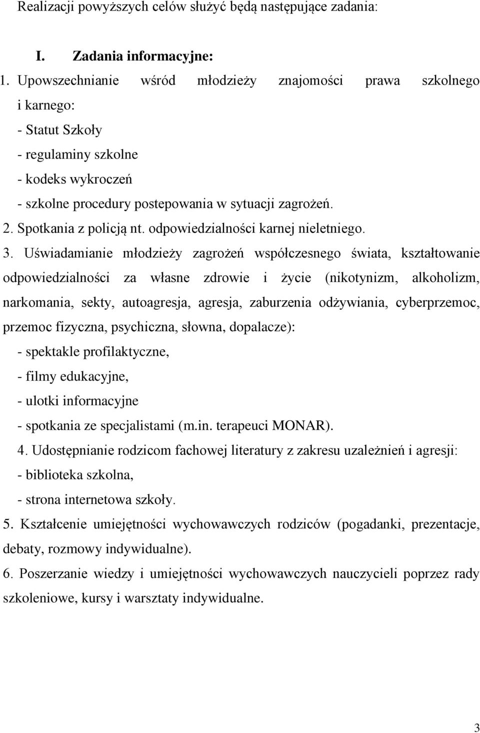 Spotkania z policją nt. odpowiedzialności karnej nieletniego. 3.