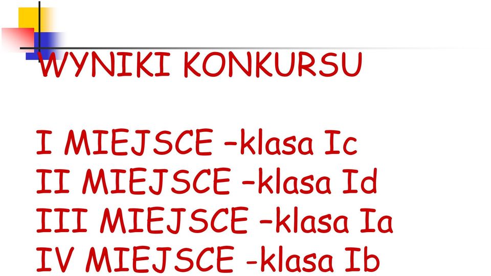 MIEJSCE klasa Id III