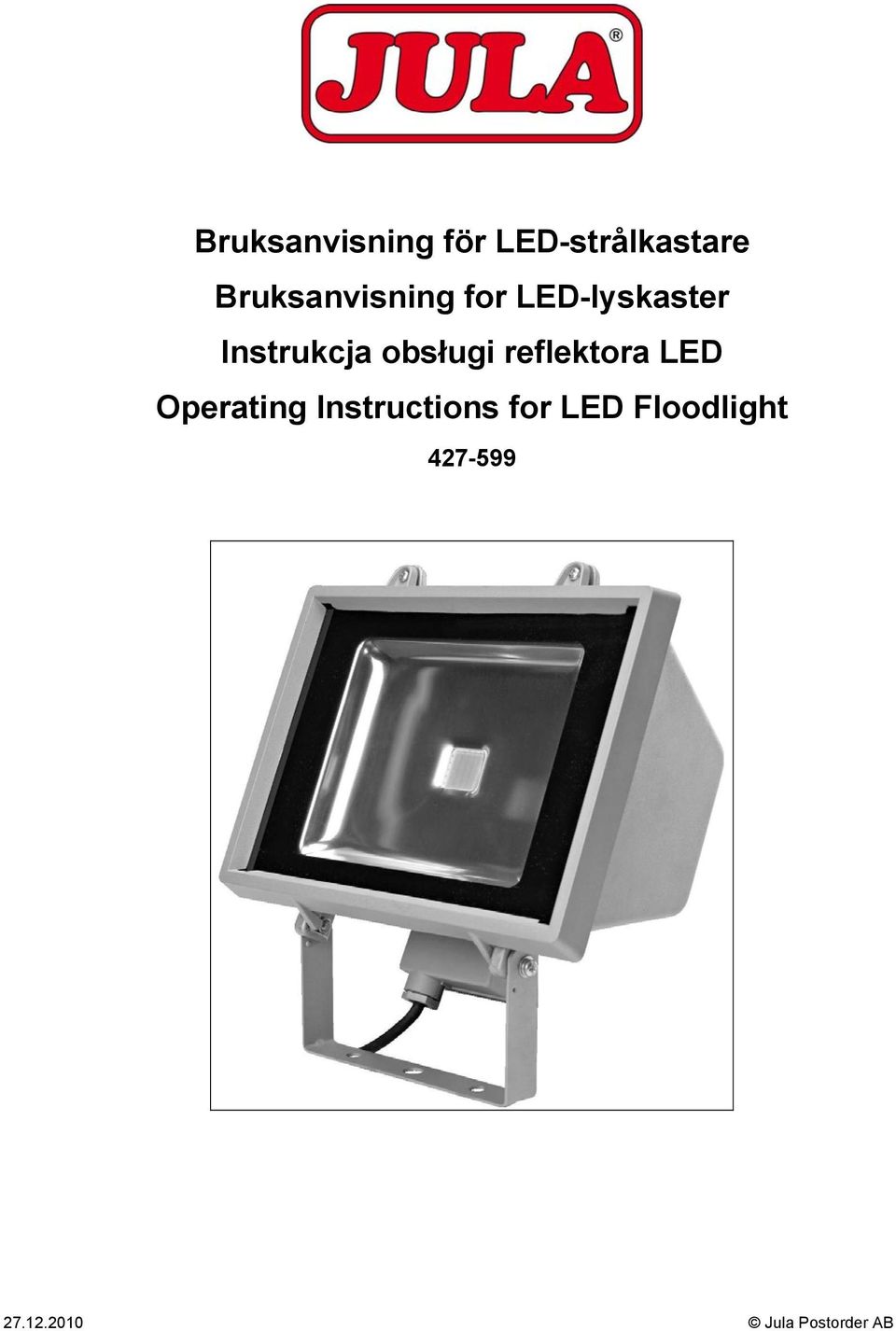 obsługi reflektora LED Operating nstructions