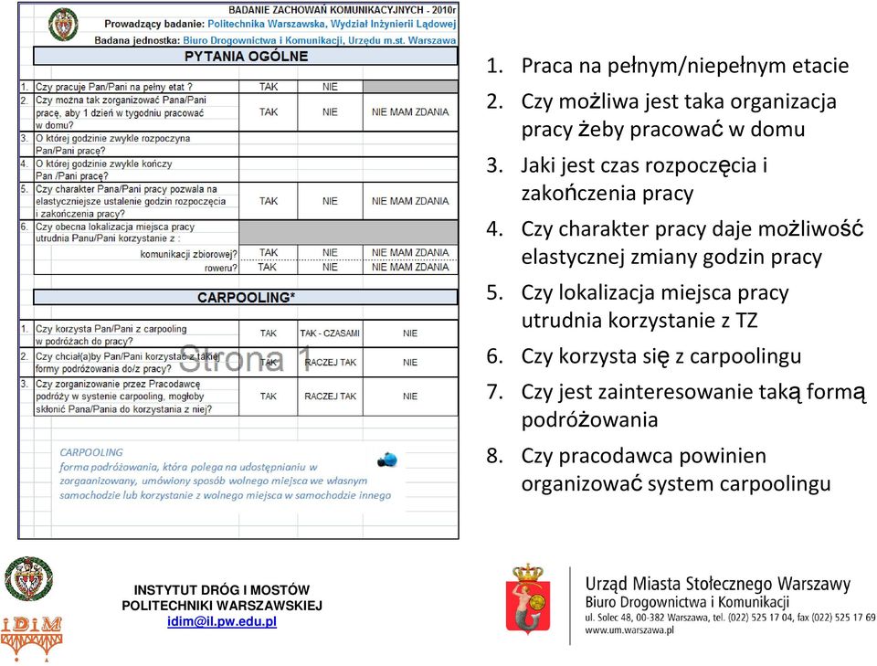 Czy charakter pracy daje moŝliwość elastycznej zmiany godzin pracy 5.