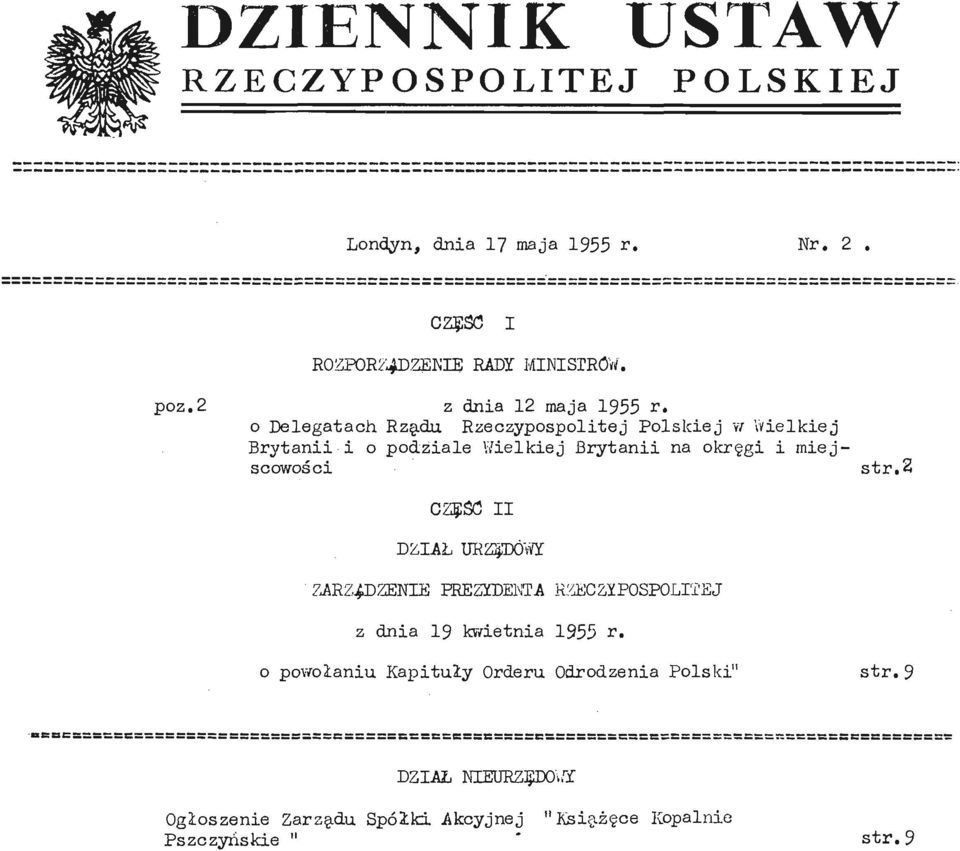 du Rzeczypospolitej Polskiej w Wielkiej Brytanii i o podziale Wielkiej Brytanii na okręgi i miejscowości str.