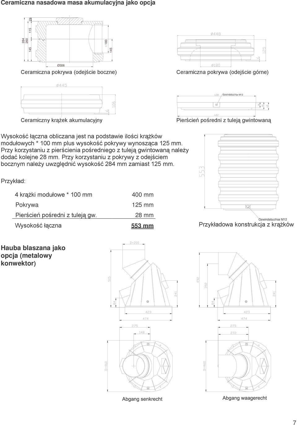 ;,! $ ;,= *;! @ = B *77 400 mm Pokrywa!