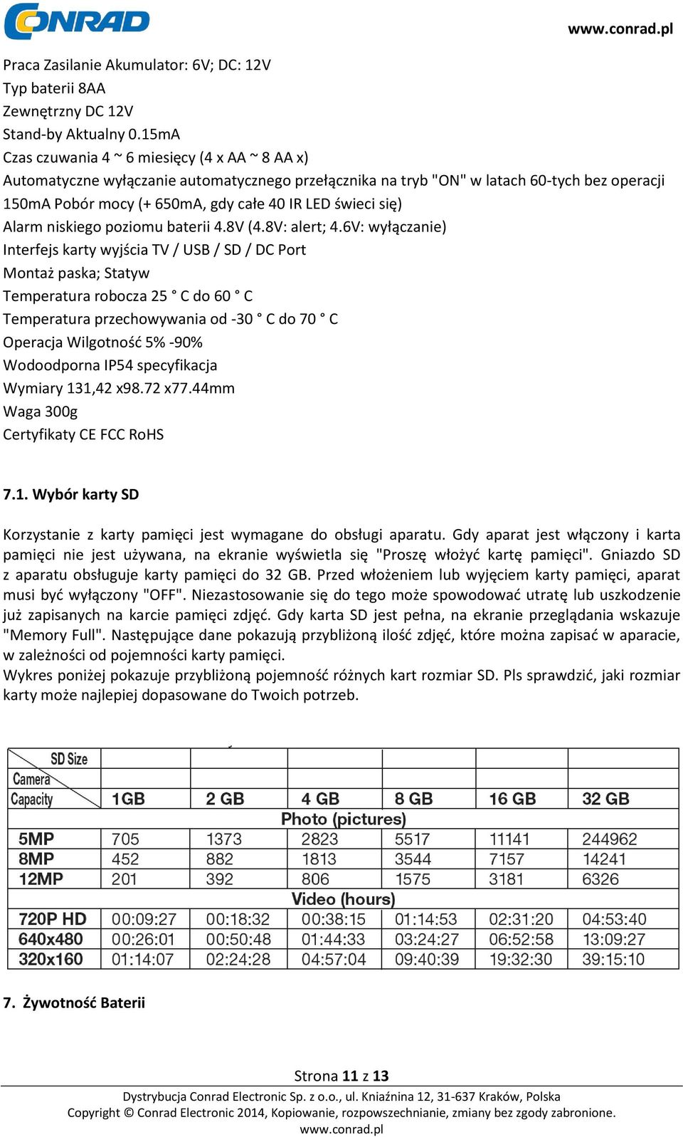 się) Alarm niskiego poziomu baterii 4.8V (4.8V: alert; 4.