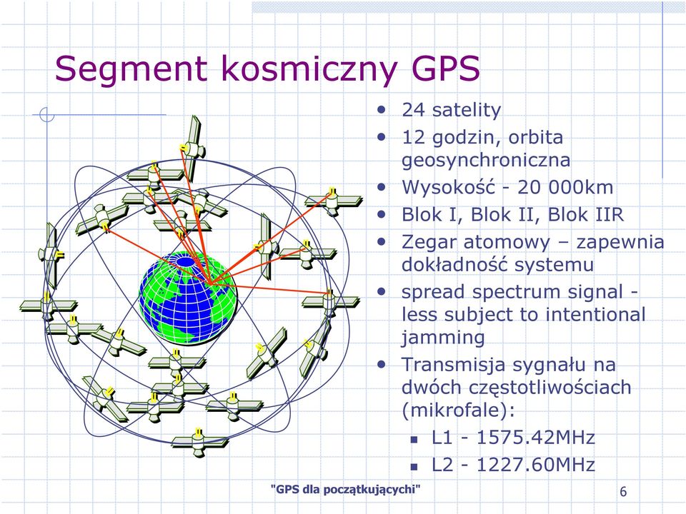 spectrum signal - less subject to intentional jamming Transmisja sygnału na dwóch