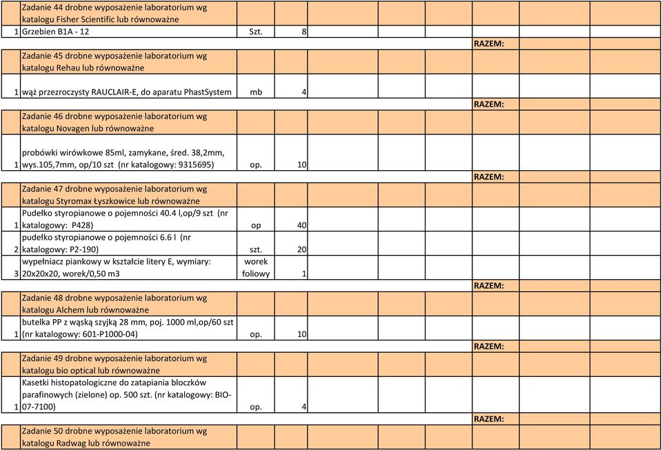 wirówkowe 85ml, zamykane, śred. 38,2mm, wys.105,7mm, op/10 szt (nr katalogowy: 9315695) op.