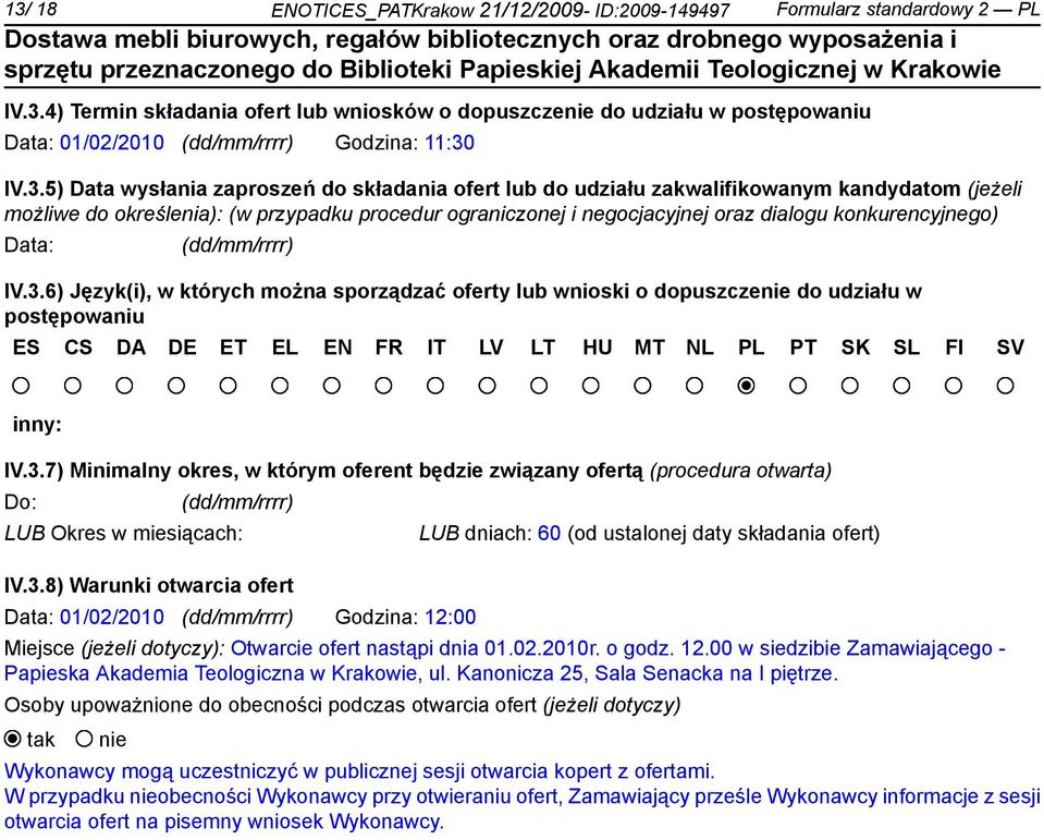 konkurencyjnego) Data: (dd/mm/rrrr) IV.3.