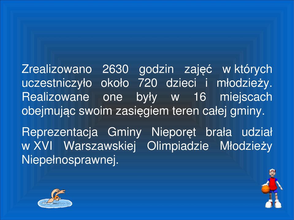 Realizowane one były w 16 miejscach obejmując swoim zasięgiem