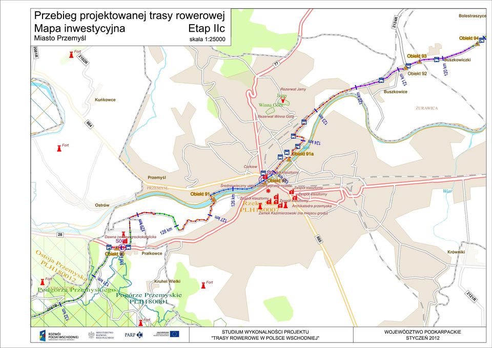 klasztorny Zesp klasztorny Zesp klasztorny Archikatedra przemyska Zamek Kazimierzowski (na miejscu grodu) 127 km 129 km Dawna cerkiew