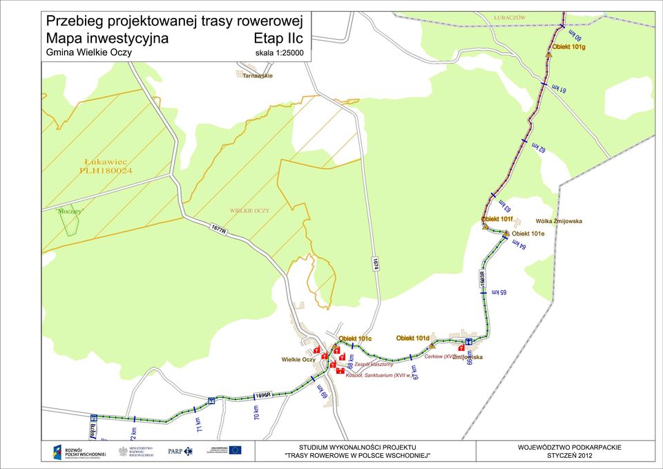 Cerkiew (XVIII w.) 67 km Koci, Sanktuarium (XVII w.