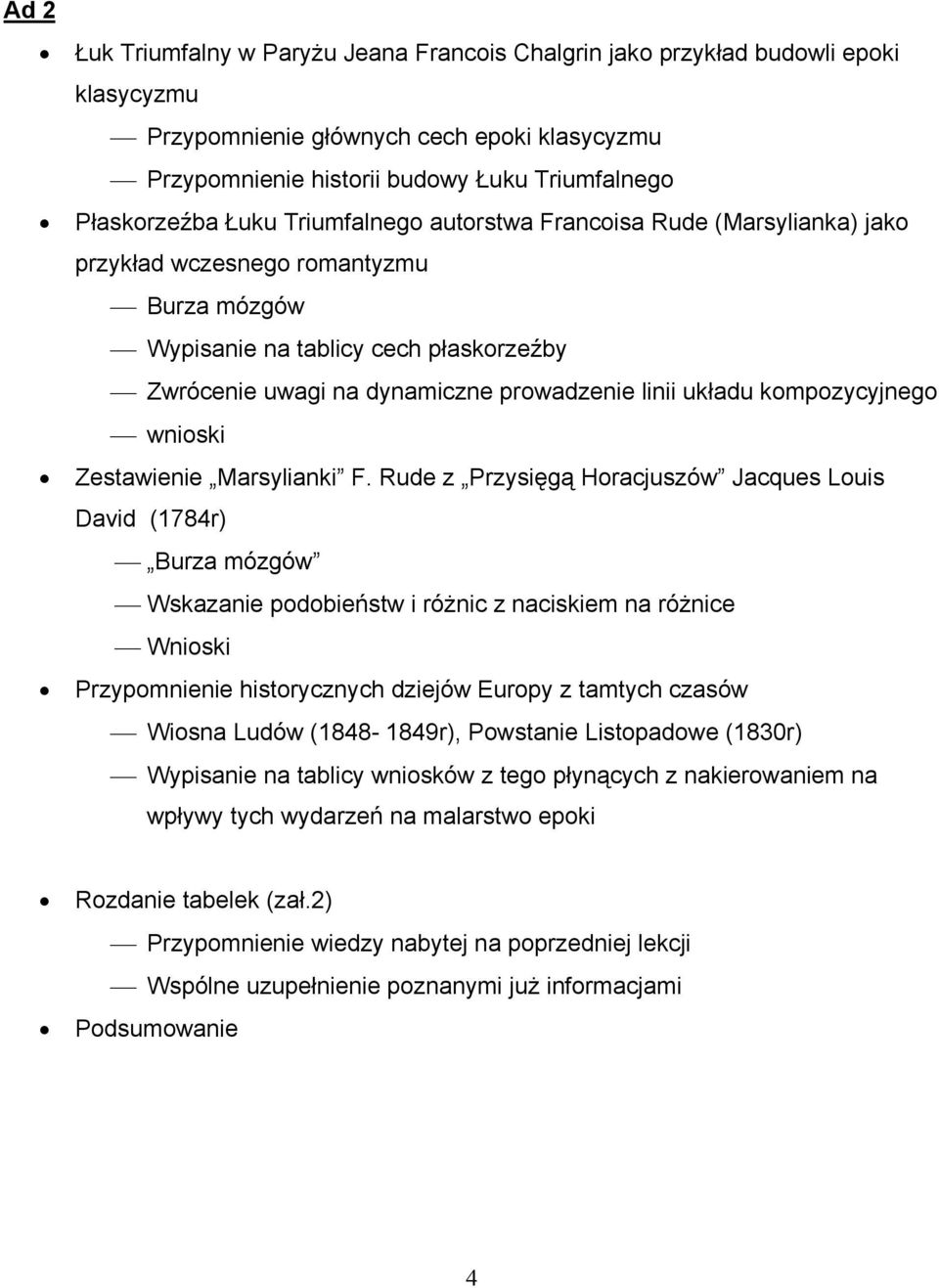 kompozycyjnego wnioski Zestawienie Marsylianki F.