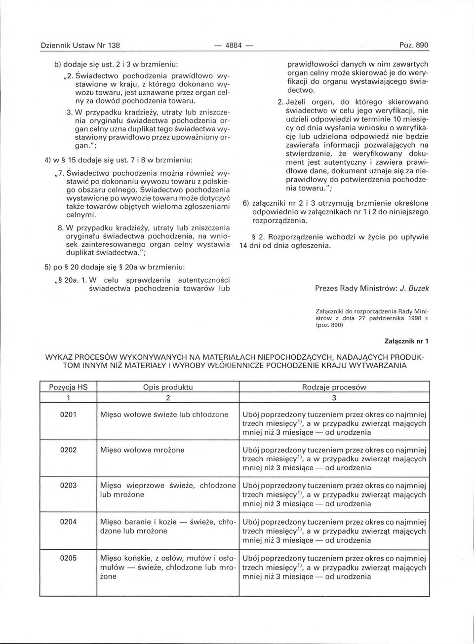 W przypadku kradzieży, utraty lub zniszczenia oryginału świadectwa pochodzenia organ celny uzna duplikat tego świadectwa wystawiony prawidłowo przez upoważniony organ."; 4) w 15 dodaje się ust.