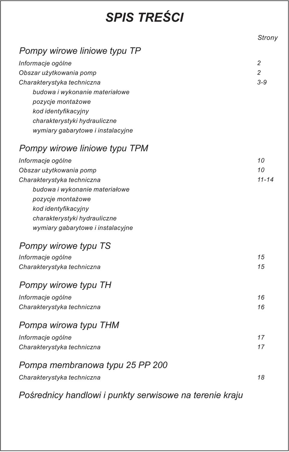 idetyfikacyjy charakterystyki hydraulicze wymiary gabarytowe i italacyje ompy wirowe typu TS Iformacje ogóle Charakterystyka techicza Stroy -9 11 1 1 ompy wirowe typu T Iformacje ogóle